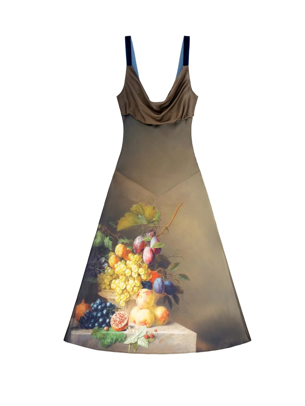 NWT Tyler McGillivary Valeria midi maxi corset dress with art print size L